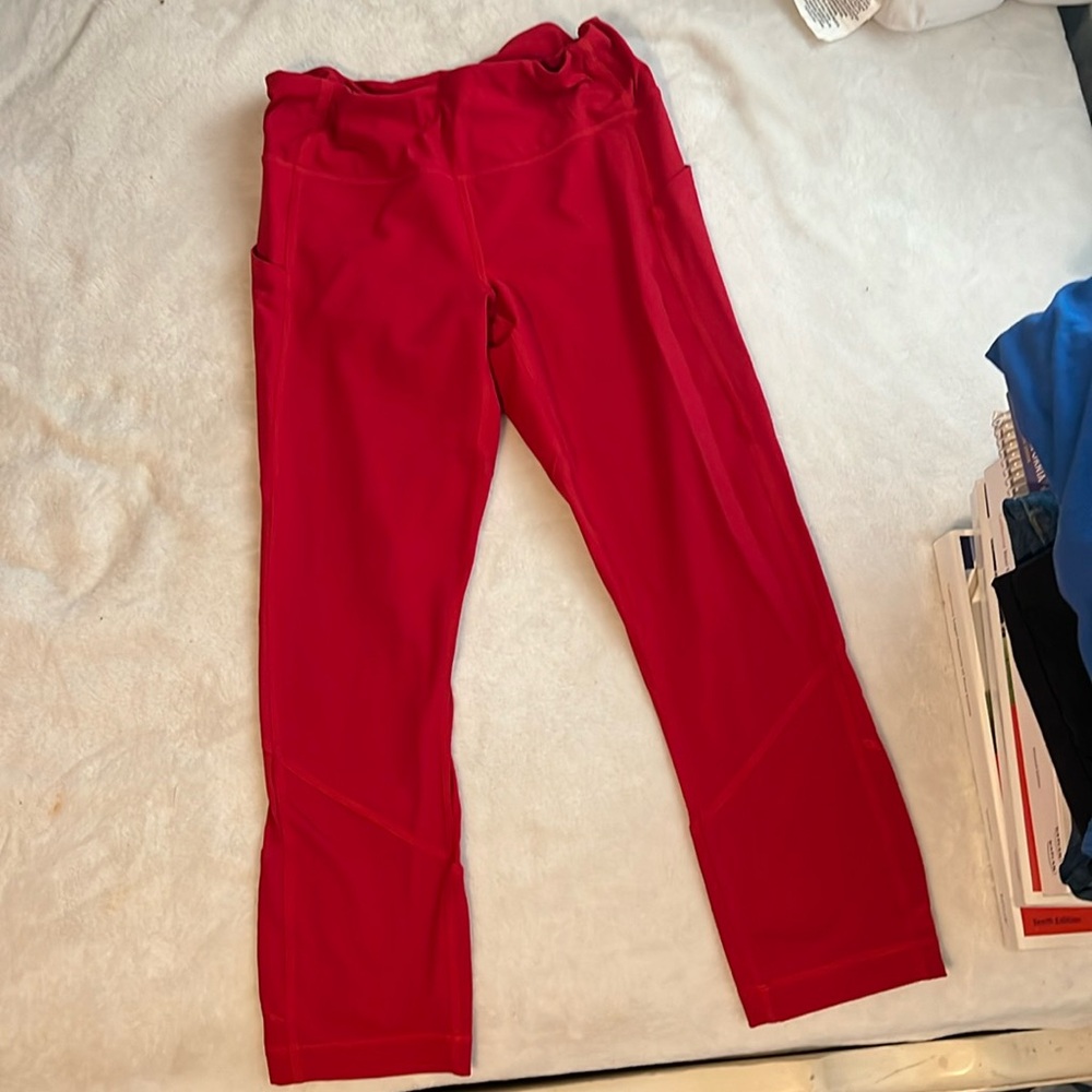 Red lululemon leggings